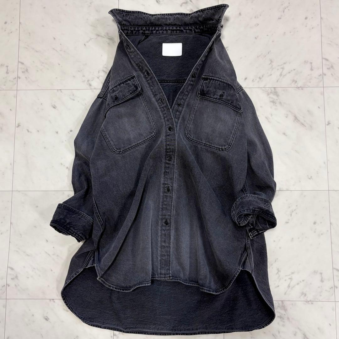極美品✨ガリャルダガランテ　デニムオーバーシャツ　ブラック デニムシャツ　黒