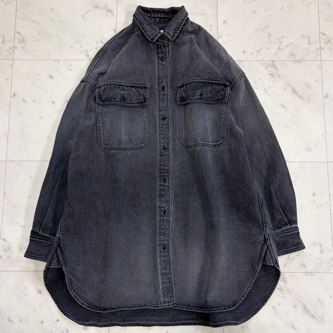 極美品✨ガリャルダガランテ　デニムオーバーシャツ　ブラック デニムシャツ　黒