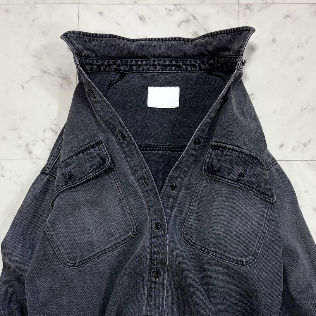 極美品✨ガリャルダガランテ　デニムオーバーシャツ　ブラック デニムシャツ　黒