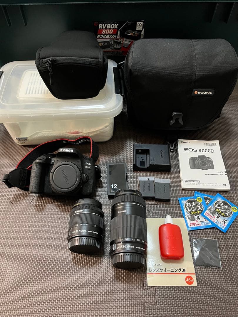 値下げ対応可【Canon】EOS9000D レンズセット＋撮影ガイド本　備品付き