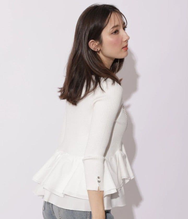 【Apuweiser-riche】裾ひらりんリブニット【超人気】