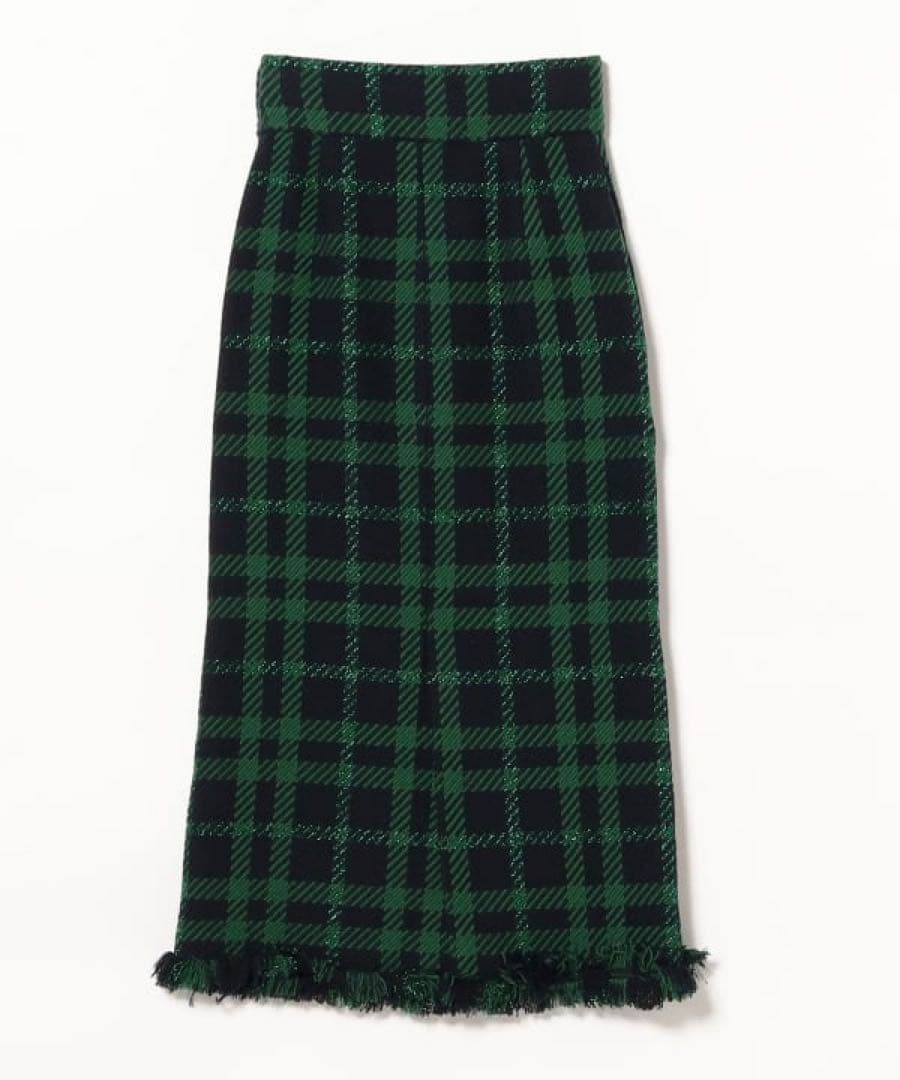 未使用EFFE BEAMS カラーツィードスカート　グリーン