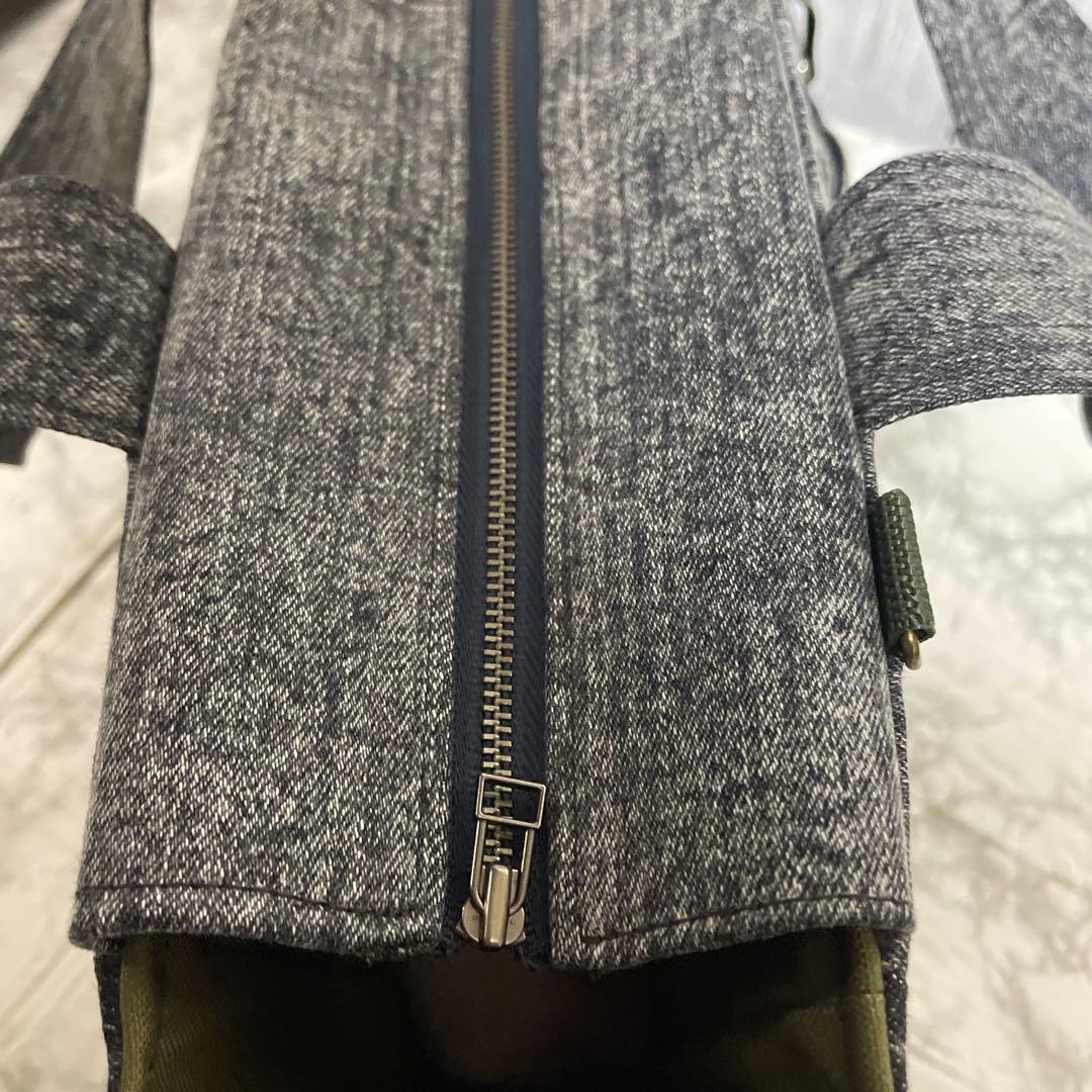 No.523デニムリメイクバッグ　トートバッグ　インディアン　ココペリ 男前