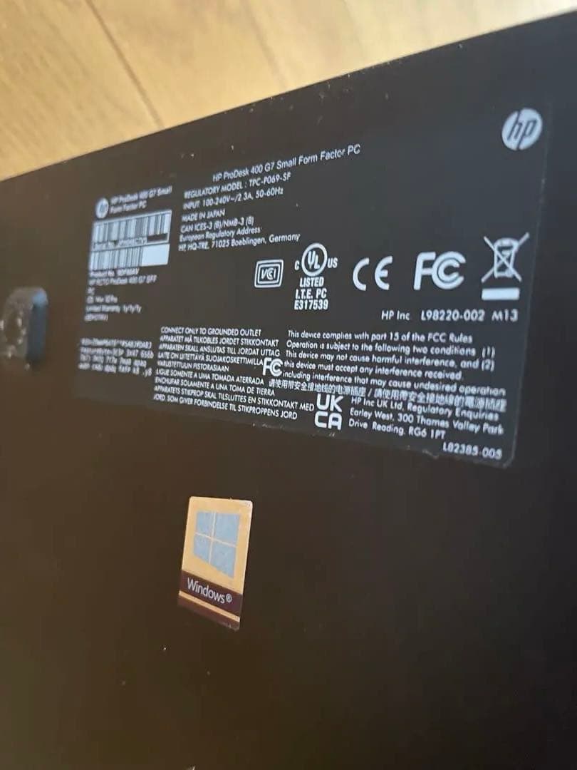 Windowsデスクトップ HP ProDesk 400 G7 SFF