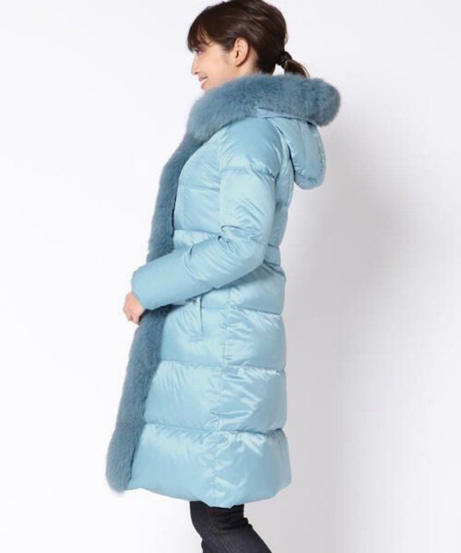 【今月限定価格】Viaggio Blu 水色 シャイニーシャンブレーロングダウン