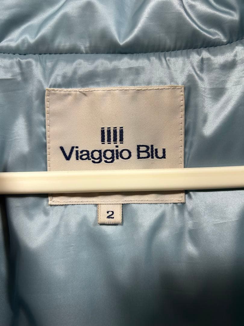 【今月限定価格】Viaggio Blu 水色 シャイニーシャンブレーロングダウン