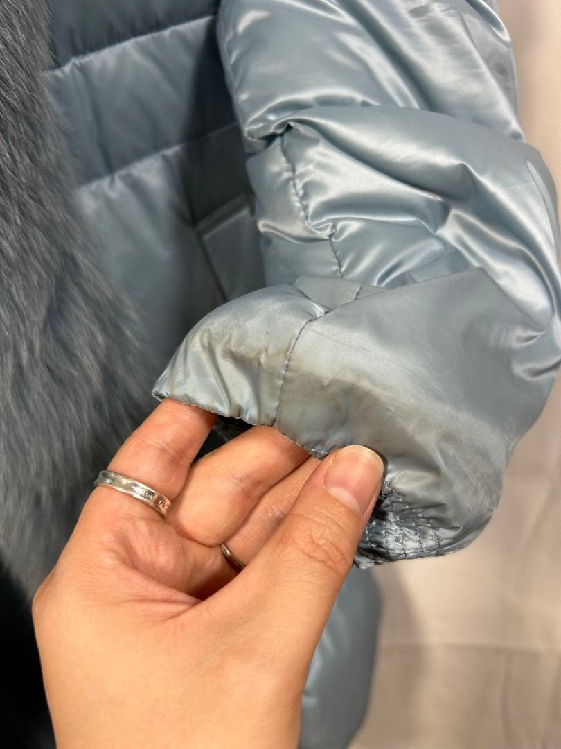 【今月限定価格】Viaggio Blu 水色 シャイニーシャンブレーロングダウン