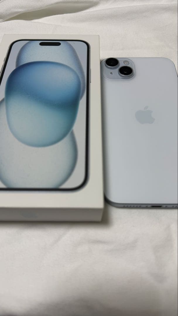 iPhone 15 Plus 128GB ブルー ガラスフィルム1枚付き