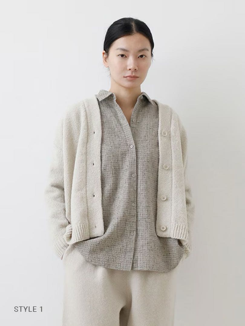 み*ほ様 美品★evam eva★25AW 今季リニュー　ウールカーディガン