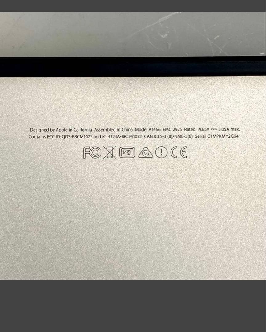 MacBook Air A1466 13.3インチ 2015 メモリ4GB