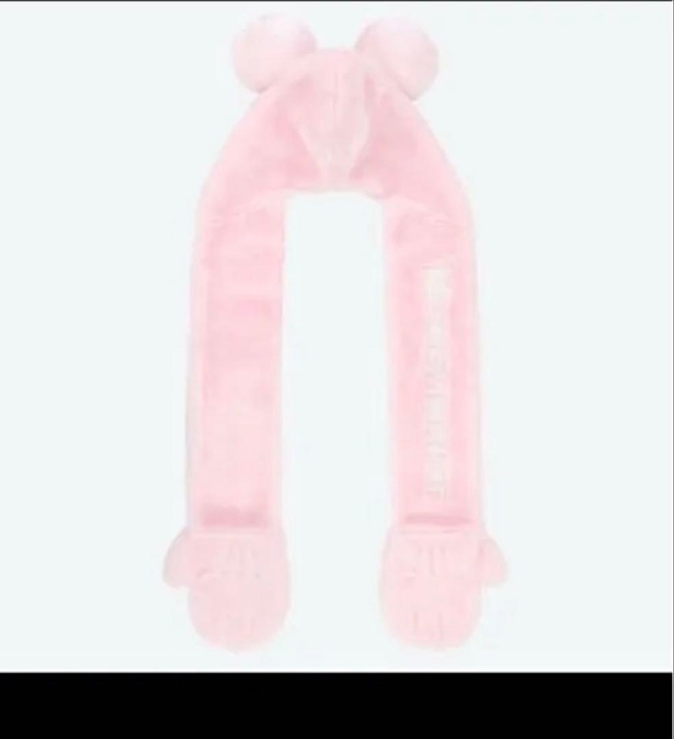 クマ耳デザイン ピンクファンキャップ