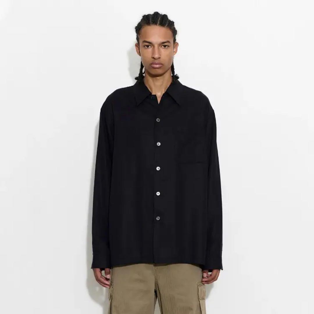 our legacy ブラック Borrowed shirt