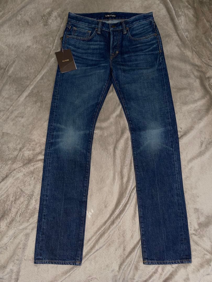未使用✨　トムフォード　ストレート　デニム　ボタンフライ　セルビッチ　30