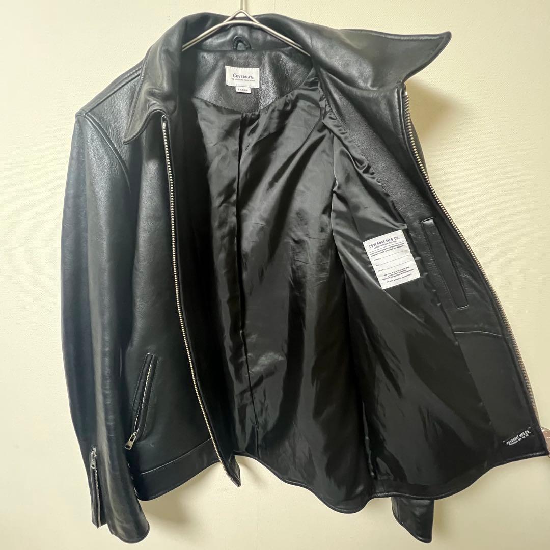 【美品】COVERNAT 本革 シープスキン レザージャケット L ライダース