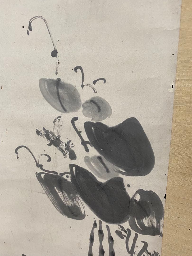 3-2274 掛軸　模写　伊藤若仲　鶏之図　双鶏