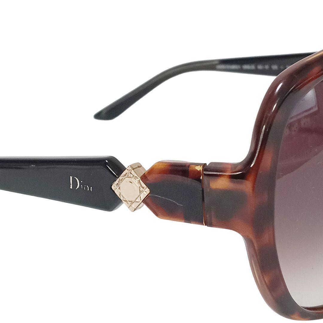 クリスチャンディオール サングラス ブラウン ゴールド べっ甲調 カナージュ