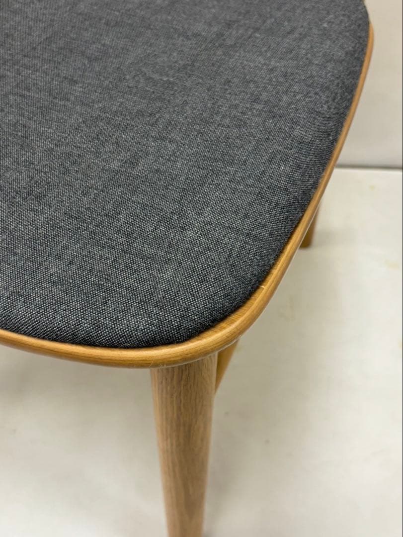 ☆MUJI 無印良品 ラウンドチェア 布材 オーク②