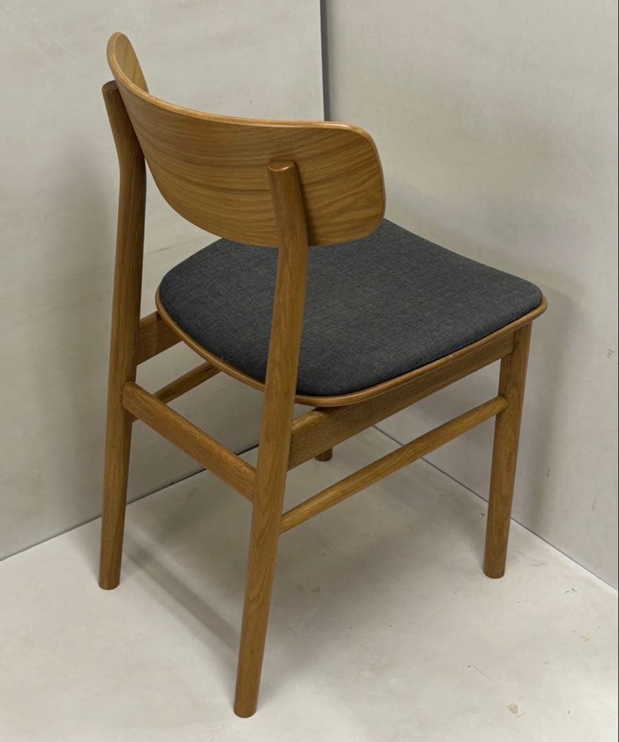 ☆MUJI 無印良品 ラウンドチェア 布材 オーク②