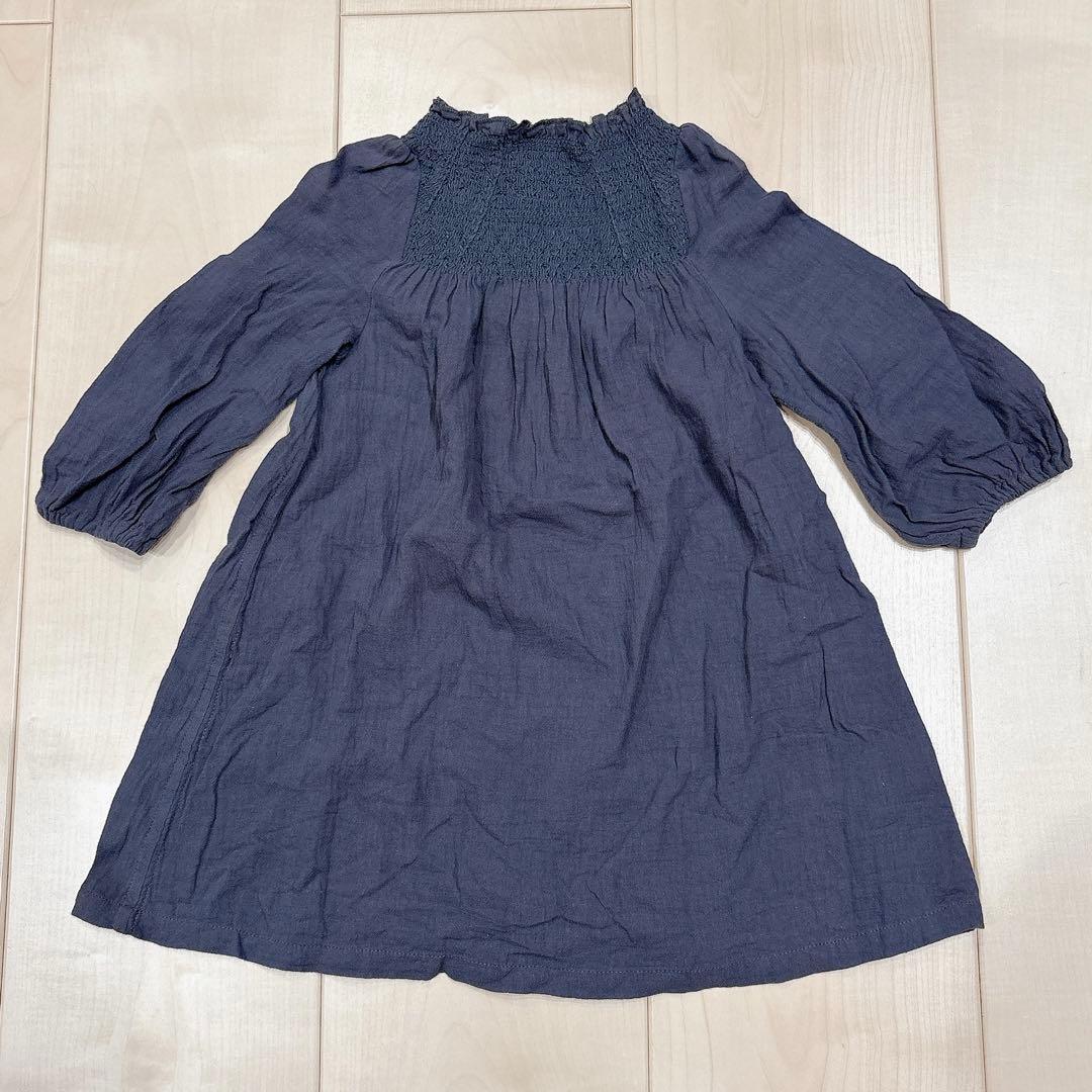 【マールマール】シャーリングワンピース【70-90cm】