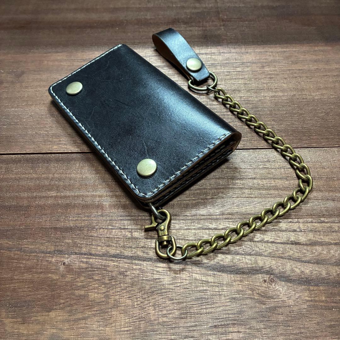 姫路レザーミドルトラッカーウォレット