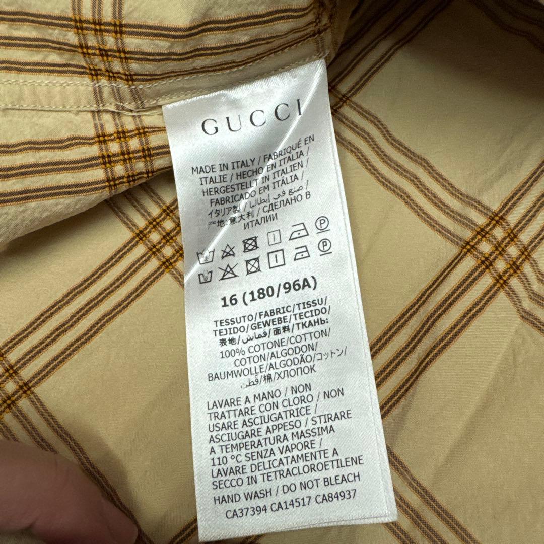 ★THE NORTH FACE X GUCCI チェック シャツ★size16