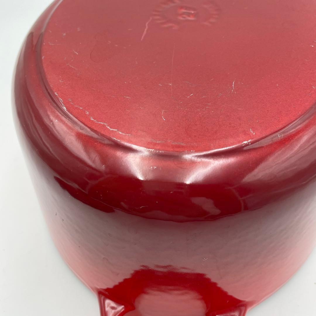 LE CREUSET ココット　オーバル　27cm チェリーレッド　両手鍋