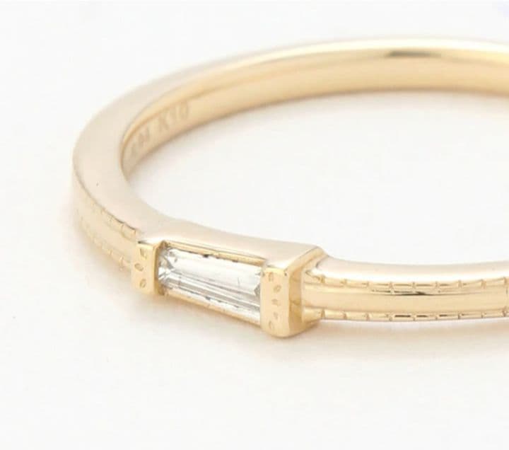 ageteアガットK10バケットダイヤモンドリング