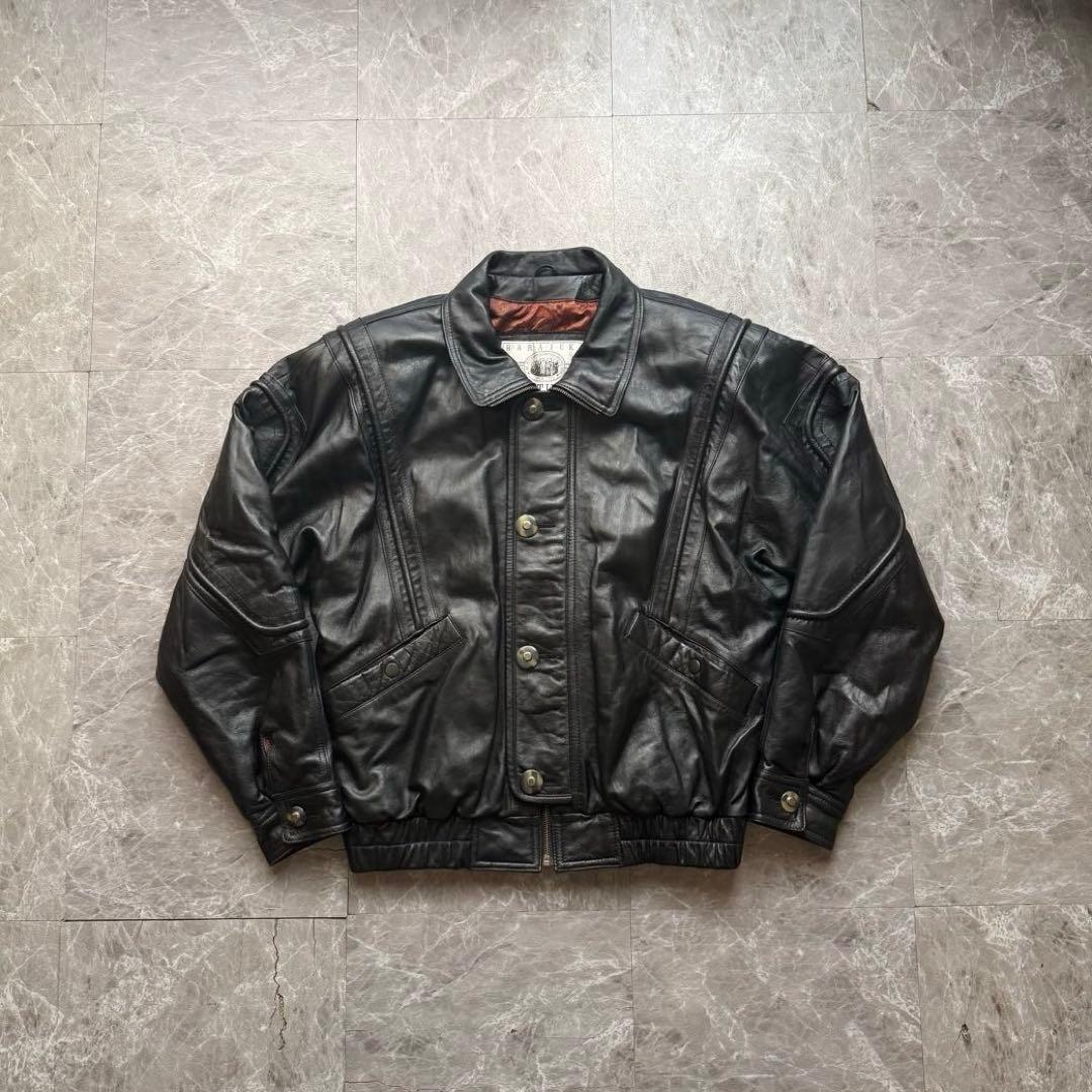 Vintage lamb leather jacket 短丈　本革　羊革