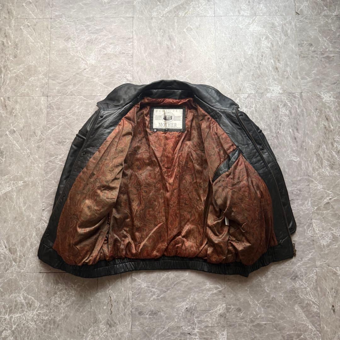 Vintage lamb leather jacket 短丈　本革　羊革