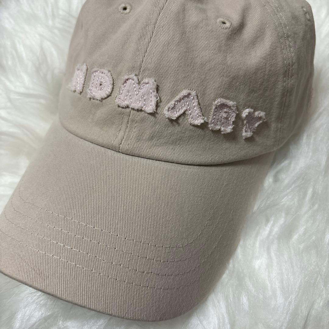 ANDMARY アンドマリー Mary logo cap beige