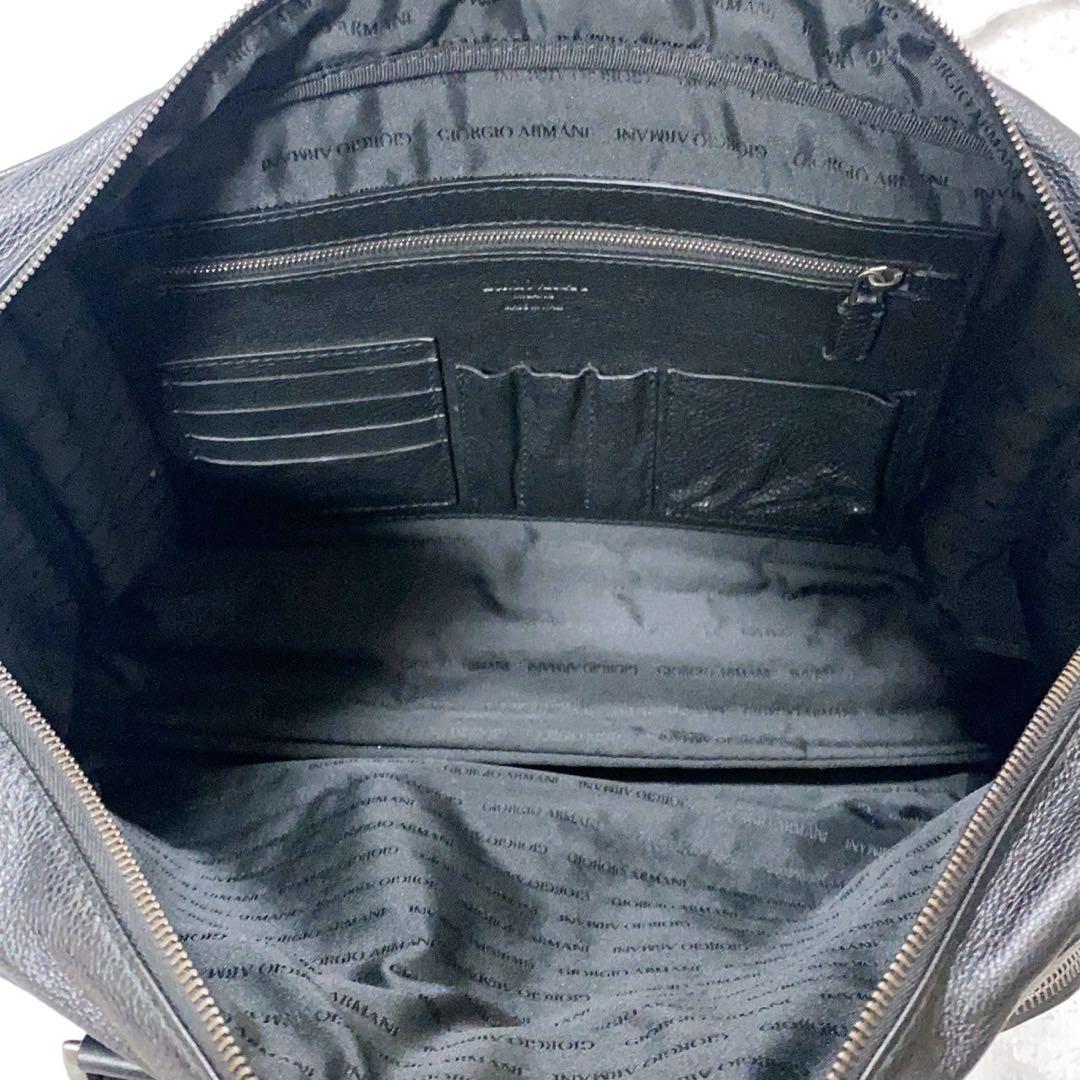 極美品✨ジョルジオアルマーニ トートバッグ 2way 大容量 A4収納 ブラック