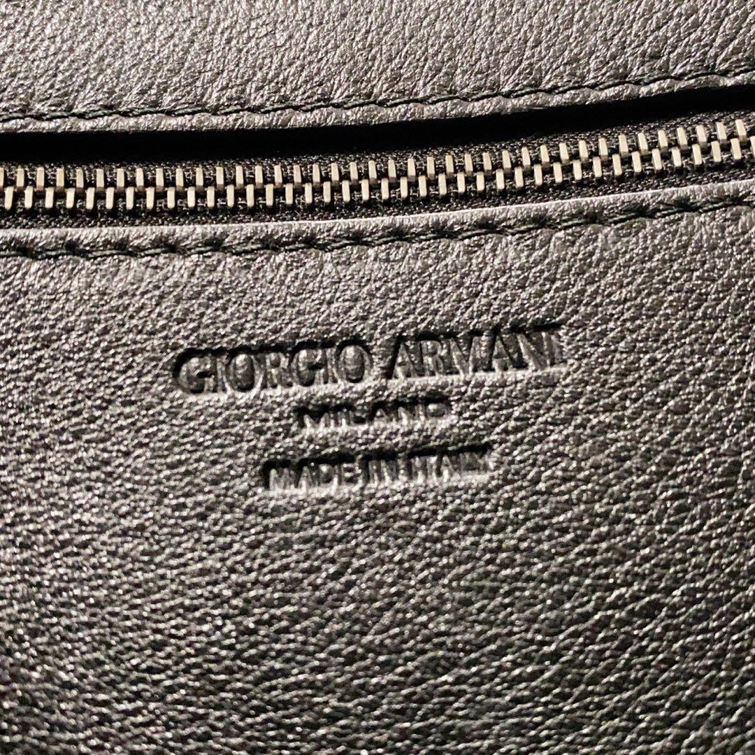 極美品✨ジョルジオアルマーニ トートバッグ 2way 大容量 A4収納 ブラック