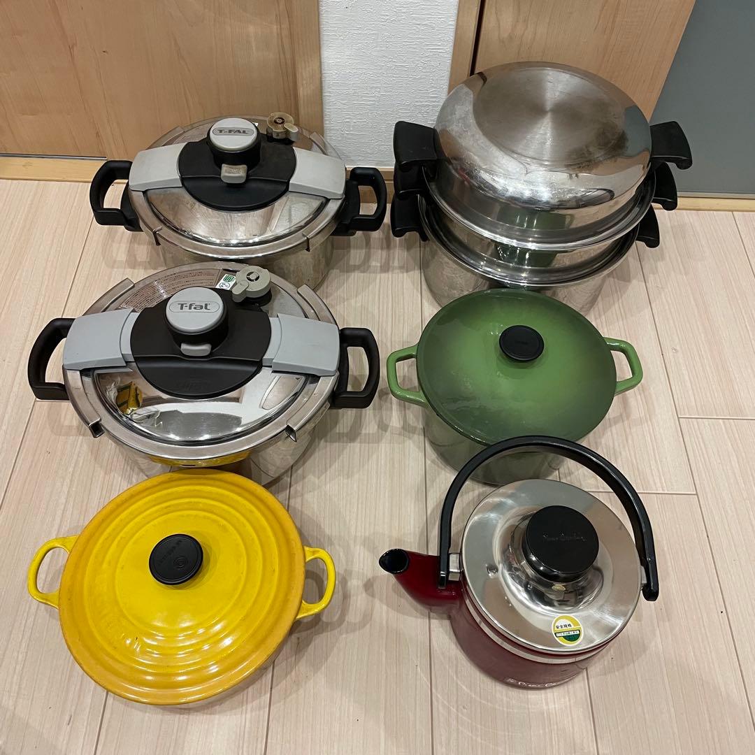 ル・クルーゼ T-fal MEYER アムウェイクイーン 両手鍋 圧力鍋 ケトル