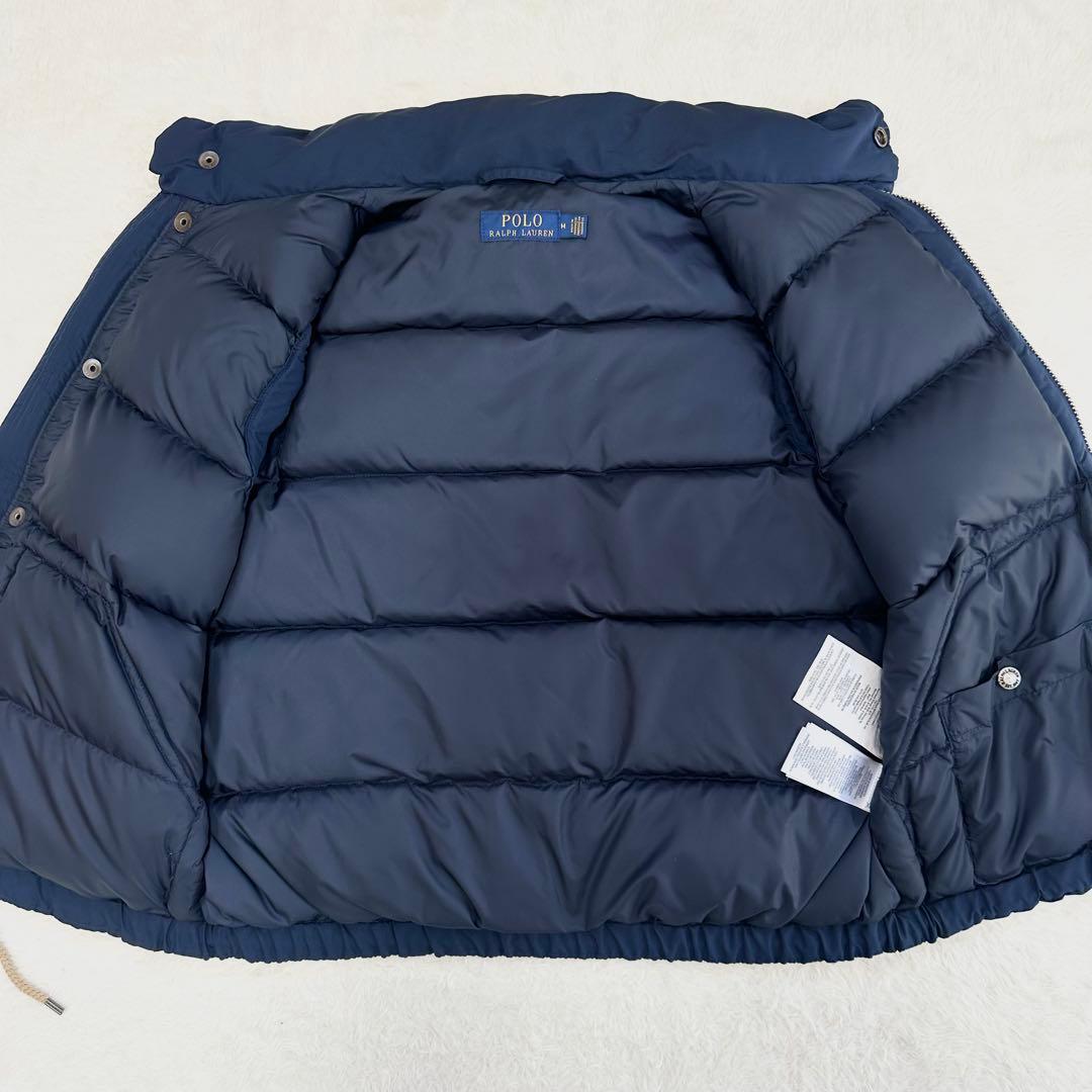 ポロラルフローレン　ダウンベスト　ネイビー　レディース　ポニー　フーデッド　M