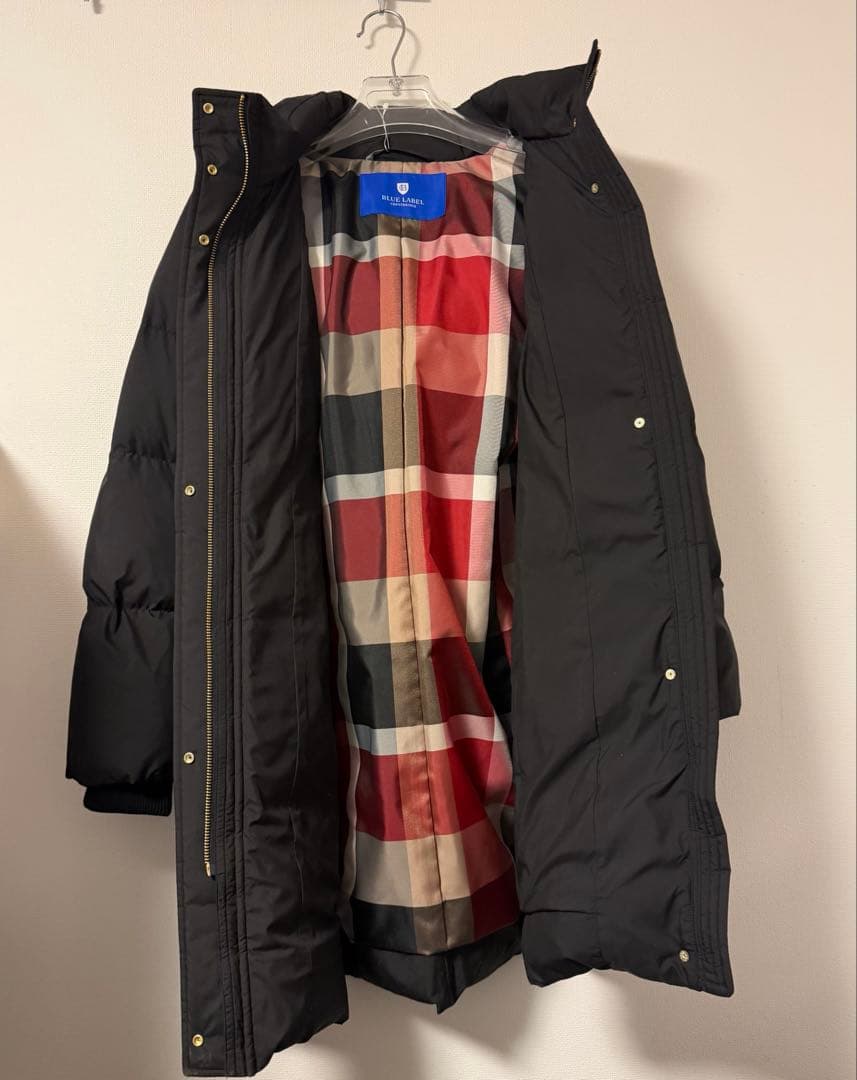 ブルーレーベル クレストブリッジ　ダウンコート　ブラック　ロングダウン