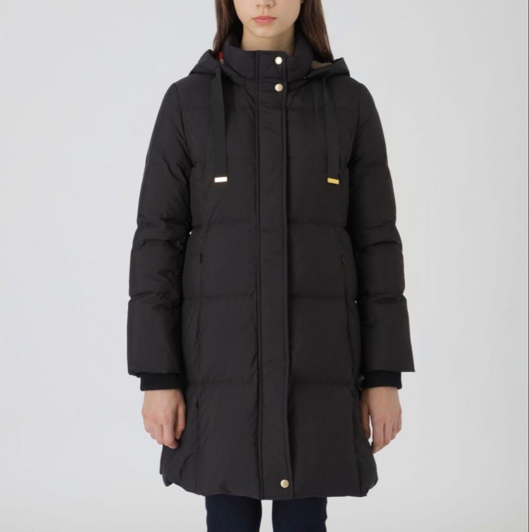 ブルーレーベル クレストブリッジ　ダウンコート　ブラック　ロングダウン