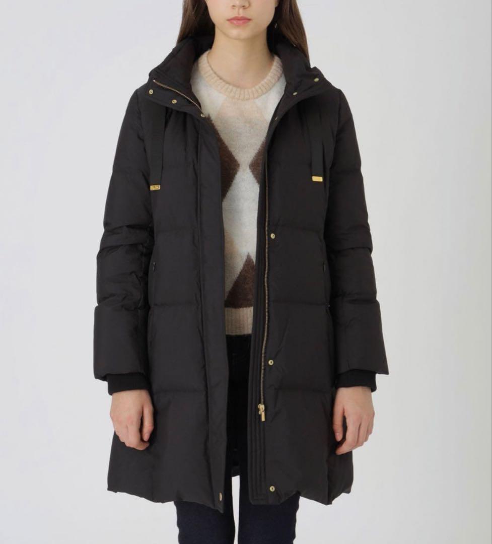 ブルーレーベル クレストブリッジ　ダウンコート　ブラック　ロングダウン