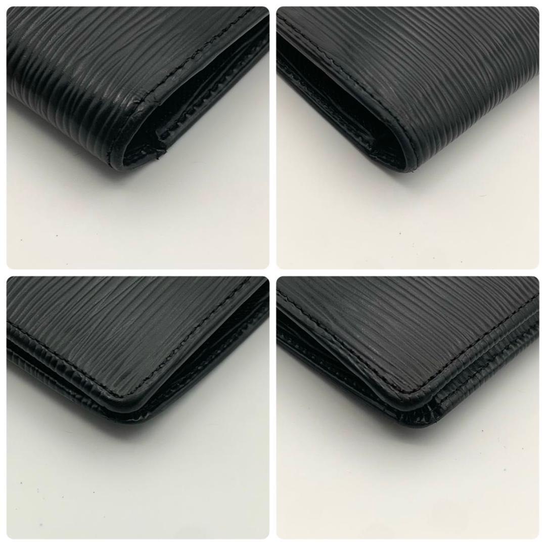 美品 ルイヴィトン ポルトフォイユ ブラザ 長財布 エピ ブラック 黒
