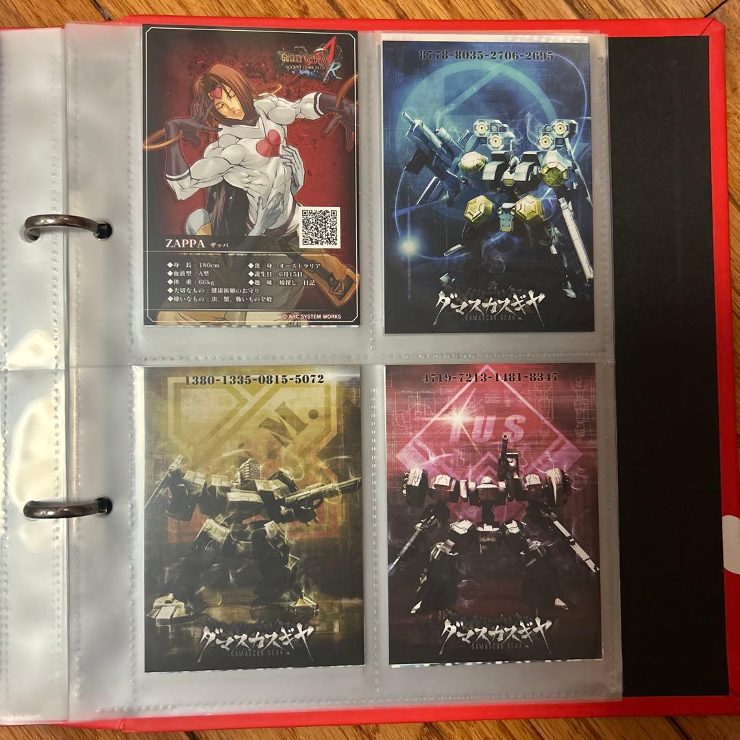 TGS2012ブレイブルー ギルティギア全キャラカード・直筆サイン入りホルダー