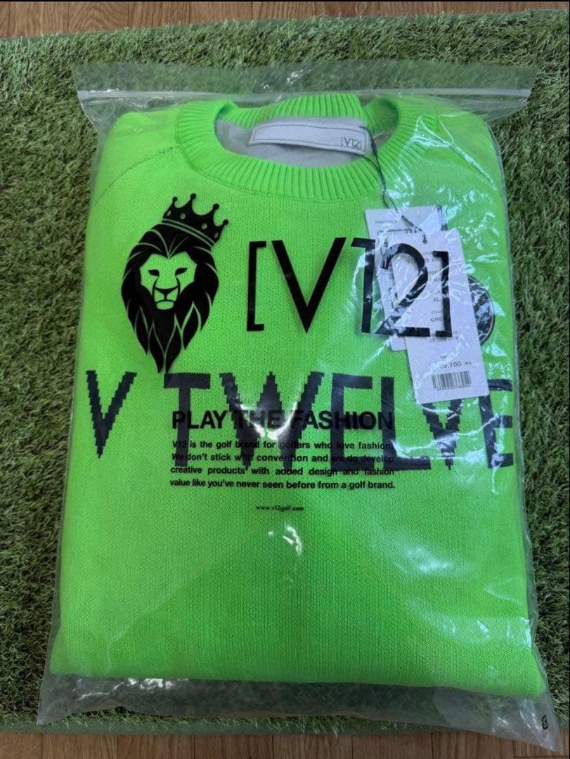 V12 V TWELVE防風ストレッチ裏地付きニット セーター 試着のみ XL