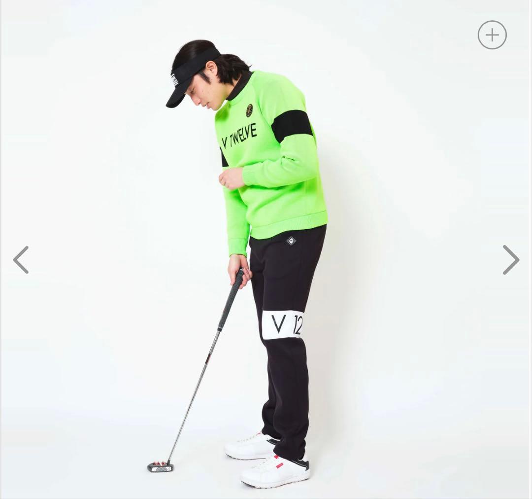 V12 V TWELVE防風ストレッチ裏地付きニット セーター 試着のみ XL