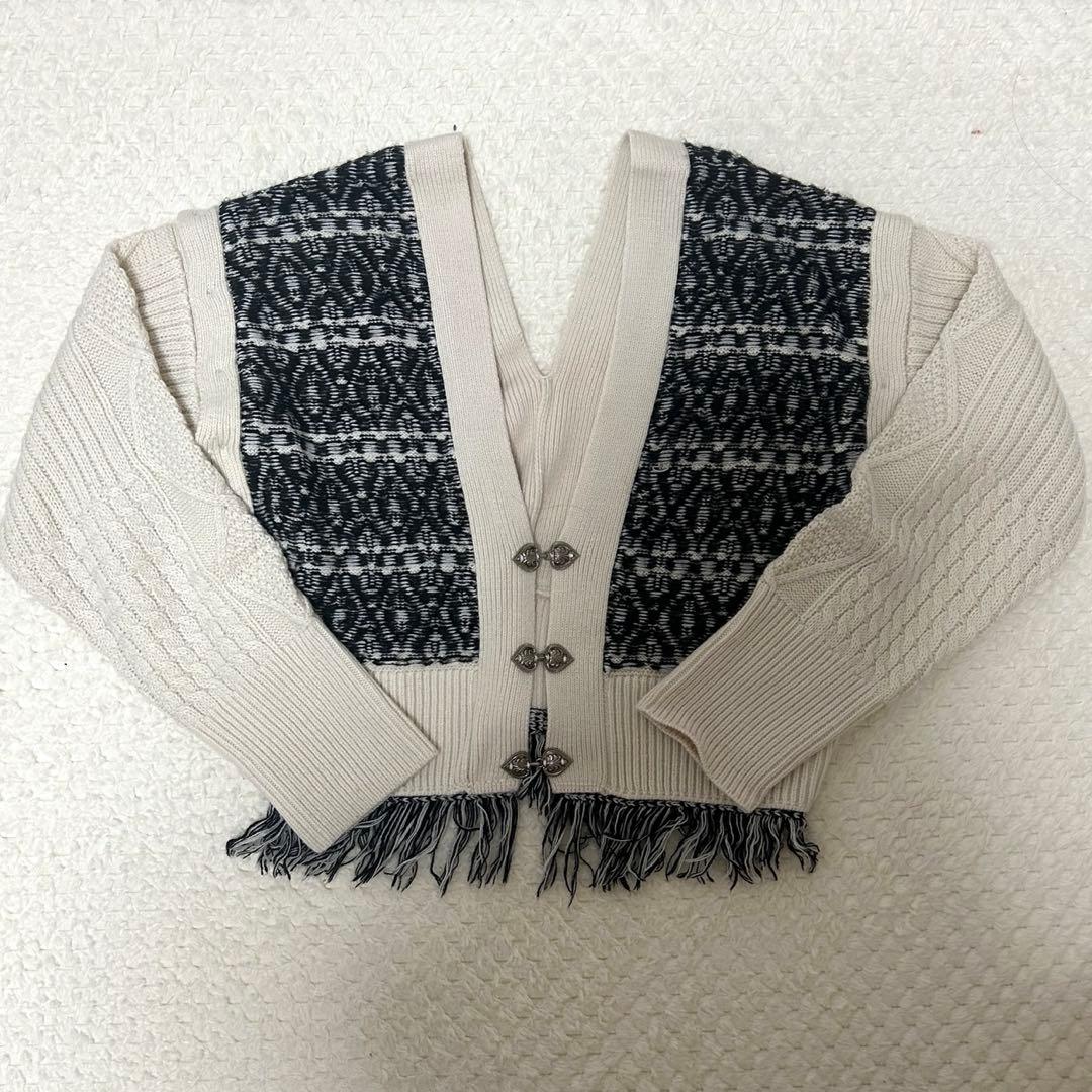 marte 2wayバイカラー ニット カーディガン