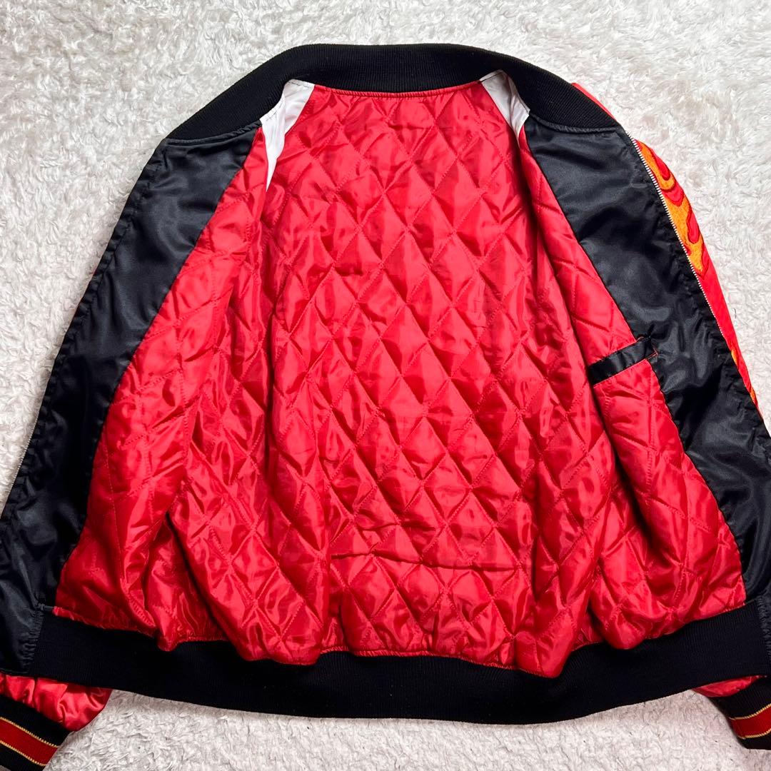 GREAT RED HOT POWER OF DEVILS スカジャン 炎 刺繍