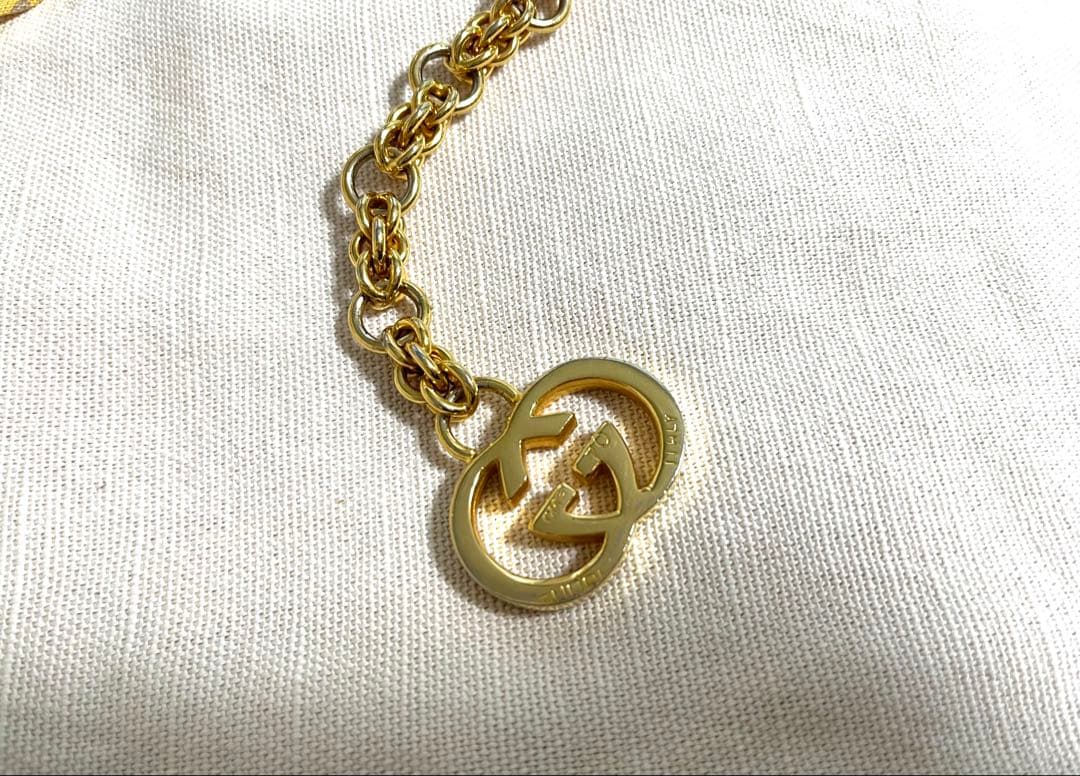 gucci ゴールド　インターロッキングチェーンベルト　ヴィンテージ