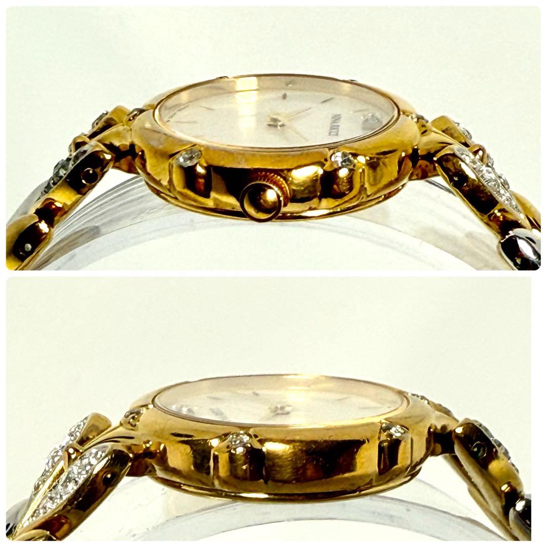 【稼働】ニナリッチ ドレスウォッチ 石付き 腕時計 クォーツ 4N20ー０２９０