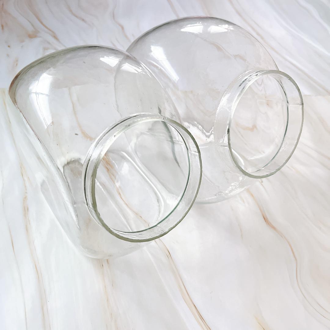 2点セット 猫瓶 ガラス瓶 レトロ アンティーク キャニスター 昭和 駄菓子