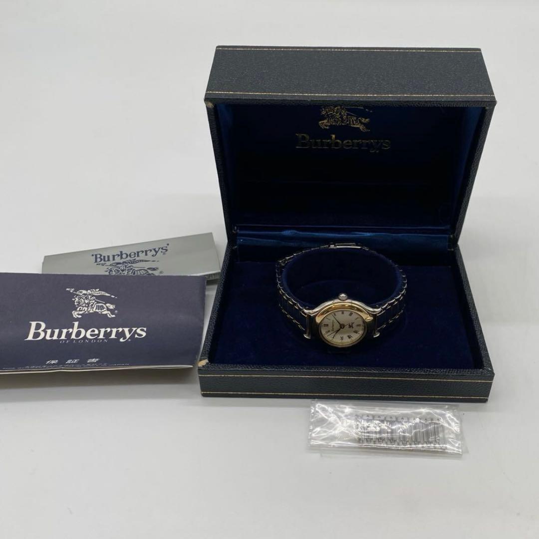 Burberrysバーバリー　レディース腕時計 ホワイト文字盤 QZ予備コマ有り
