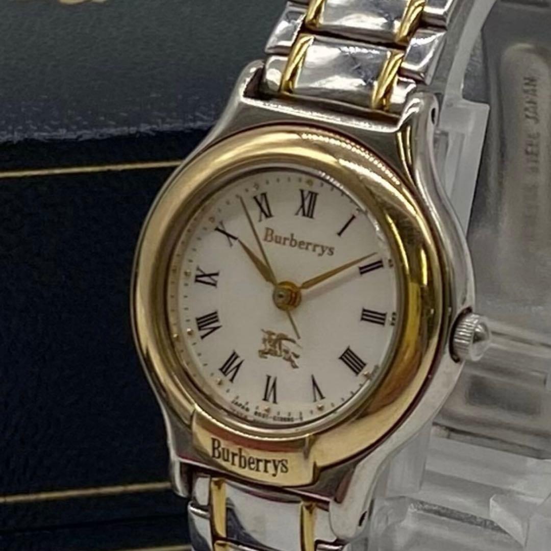 Burberrysバーバリー　レディース腕時計 ホワイト文字盤 QZ予備コマ有り