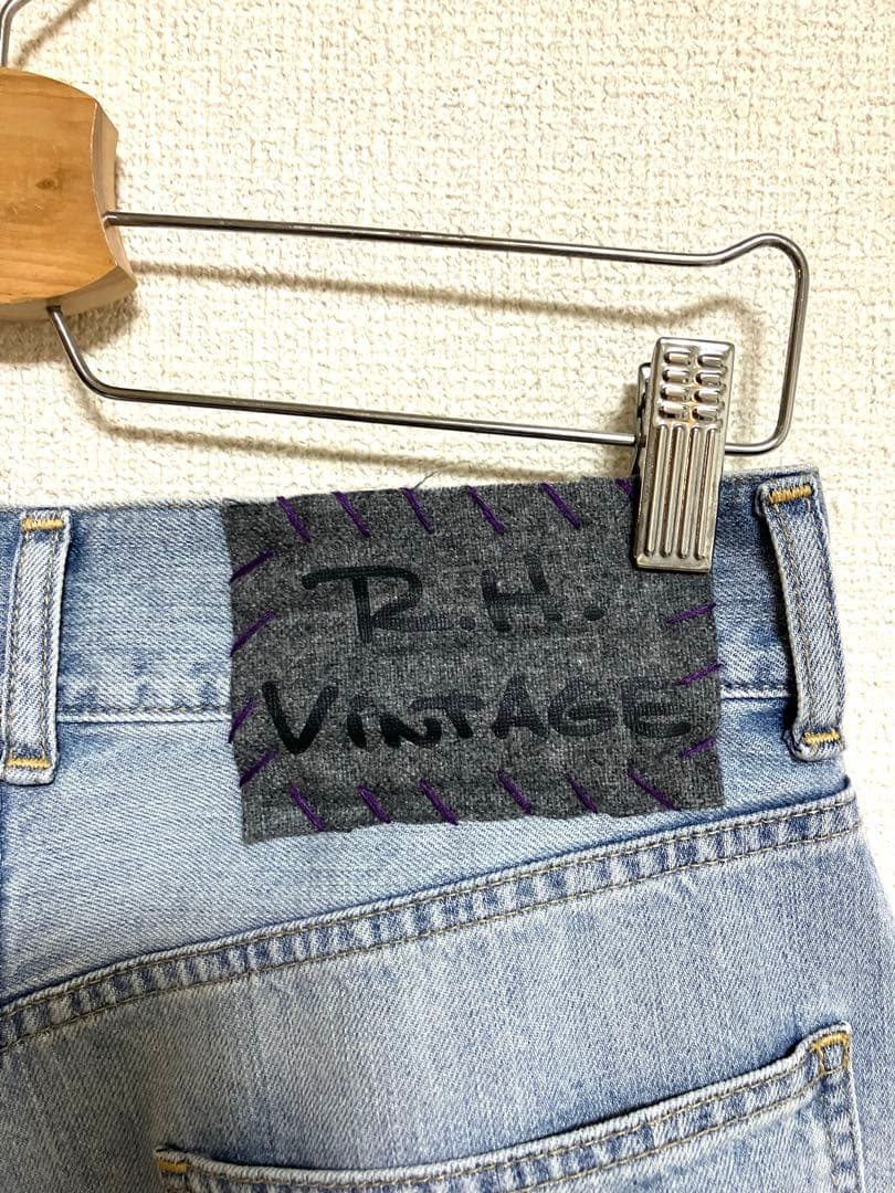 RH Vintage オーガニックコットン ビッグデニムパンツ（blue）　25