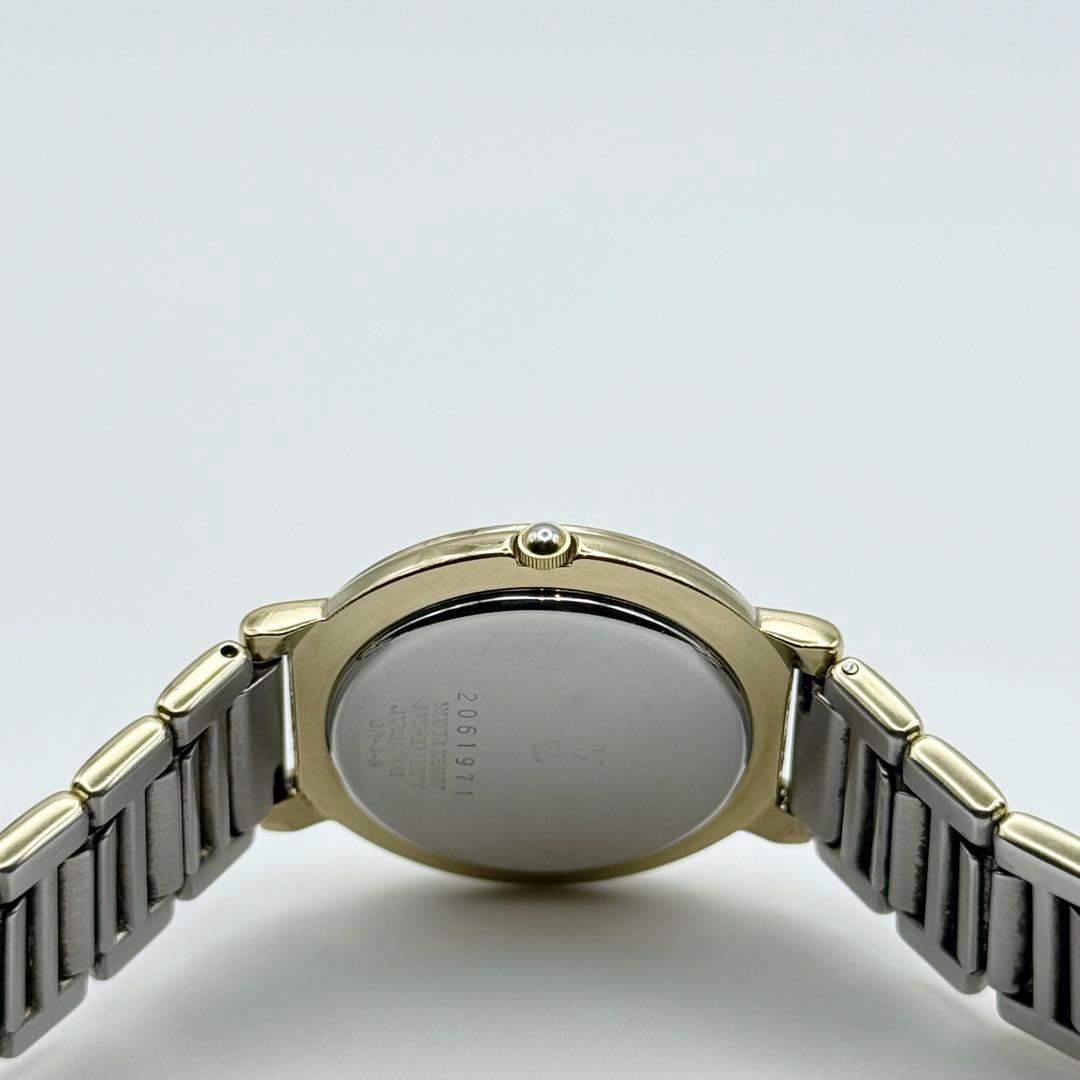 ✨新品電池・稼働✨サンローラン 腕時計 クォーツ ラウンド コンビ レディース